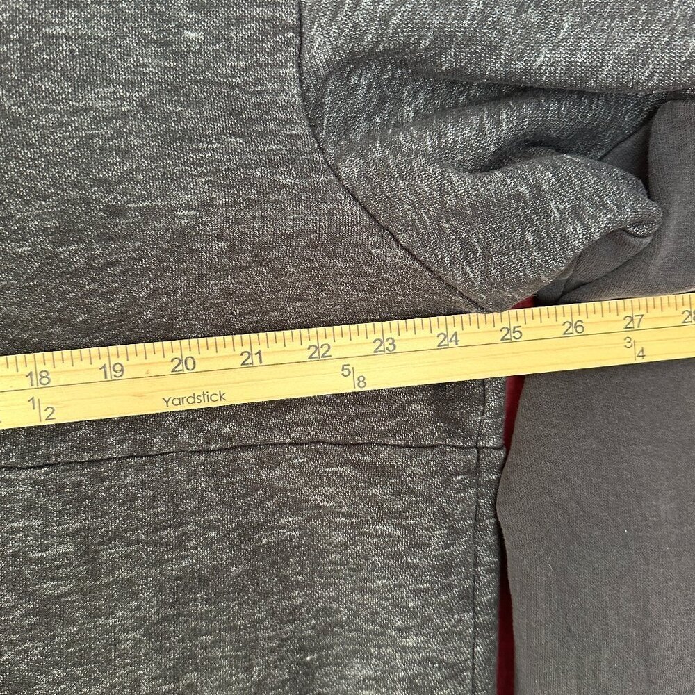 ADIDAS MEN'S GRAY & DARK GRAY HOODIE THREE -STRIPES ON THE CUFFS, L (LARGE) - Picture 11 of 13